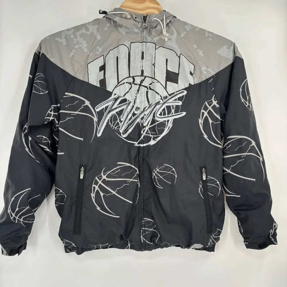 Nike Air Force Flight Men's Large Full Zip Hooded Windbreaker Jacket 349379-010